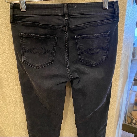 ABERCROMBIE & FITCH Charcoal Black Jeans Size 26 - Picture 4 of 6